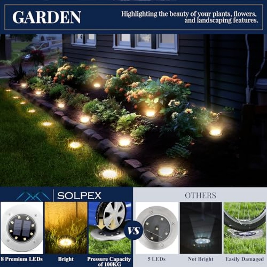 Solar Ground Lights Solar Ligh - Outdoor Lighting For Garden review and price