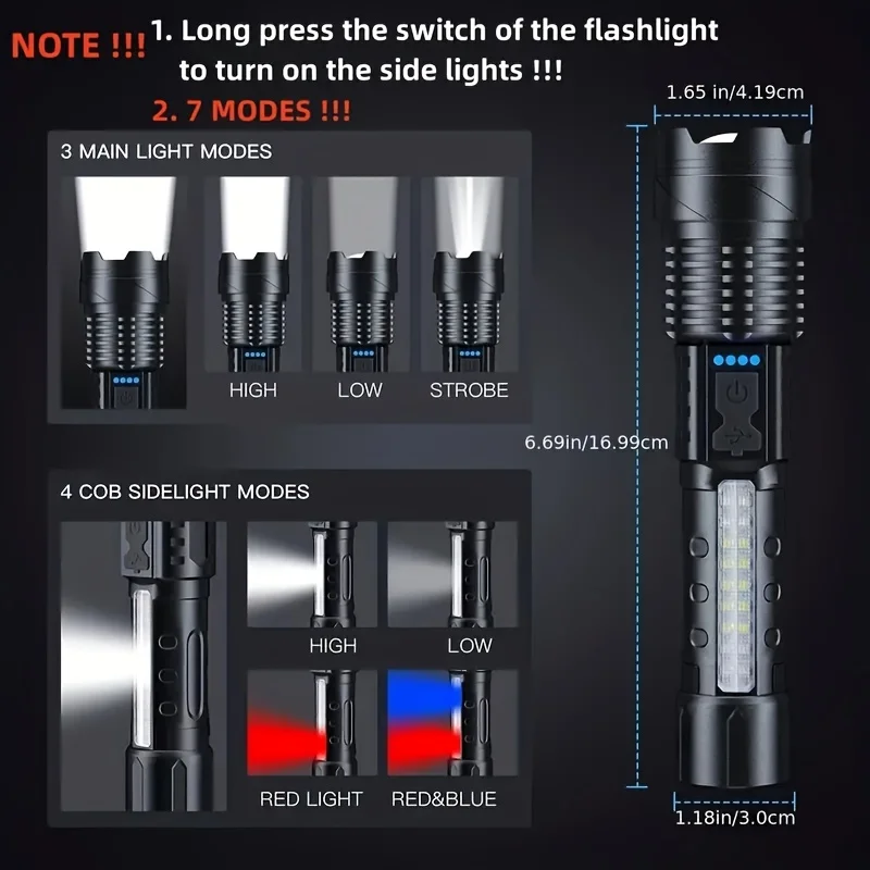 Powerful LED Flashlight Batter - Outdoor Lighting Battery Powered review and price