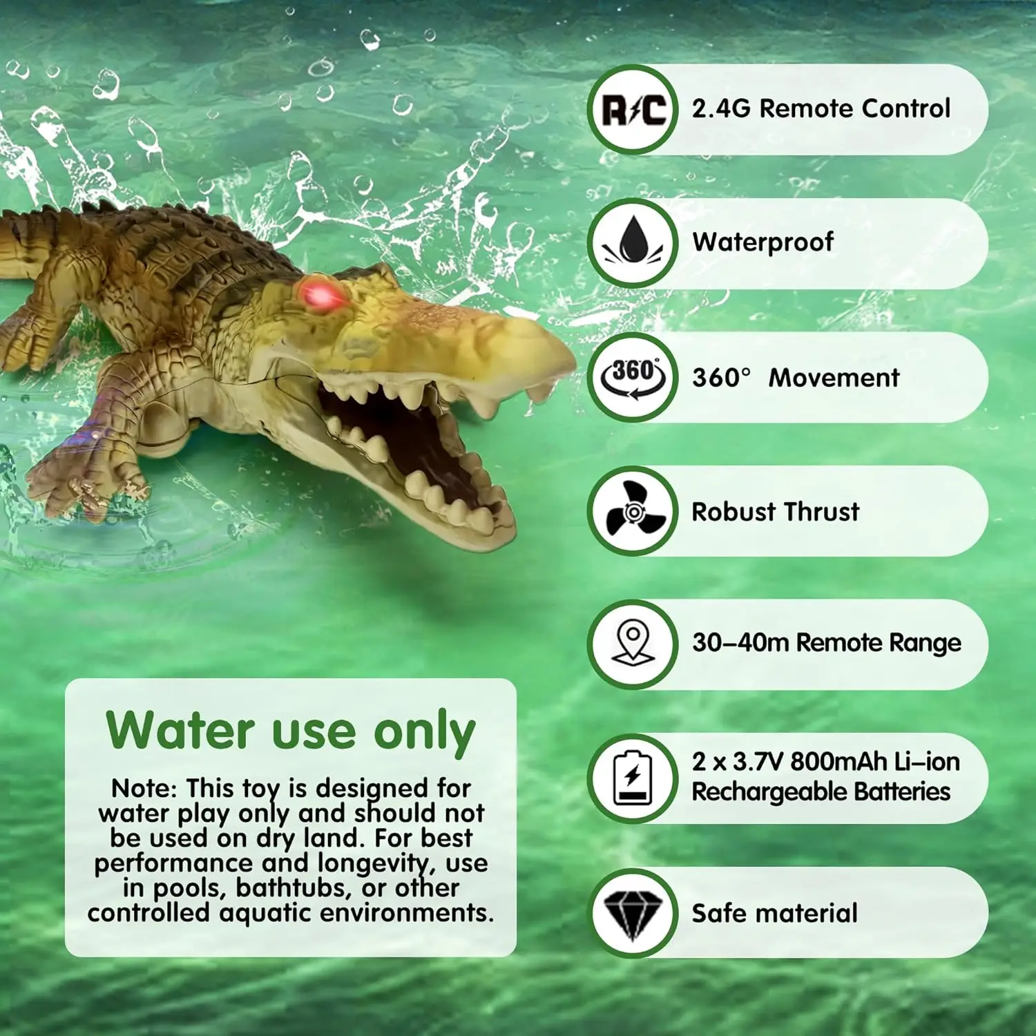 Remote Control Crocodile Water - Pond Light Submersible review and price